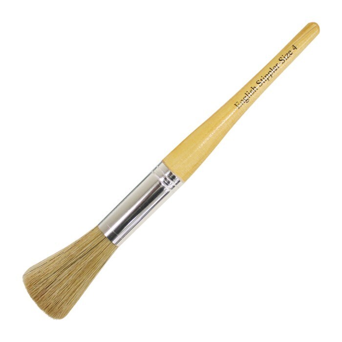 English Glass Stainer Stippler Brush – Series 32A – Size 4