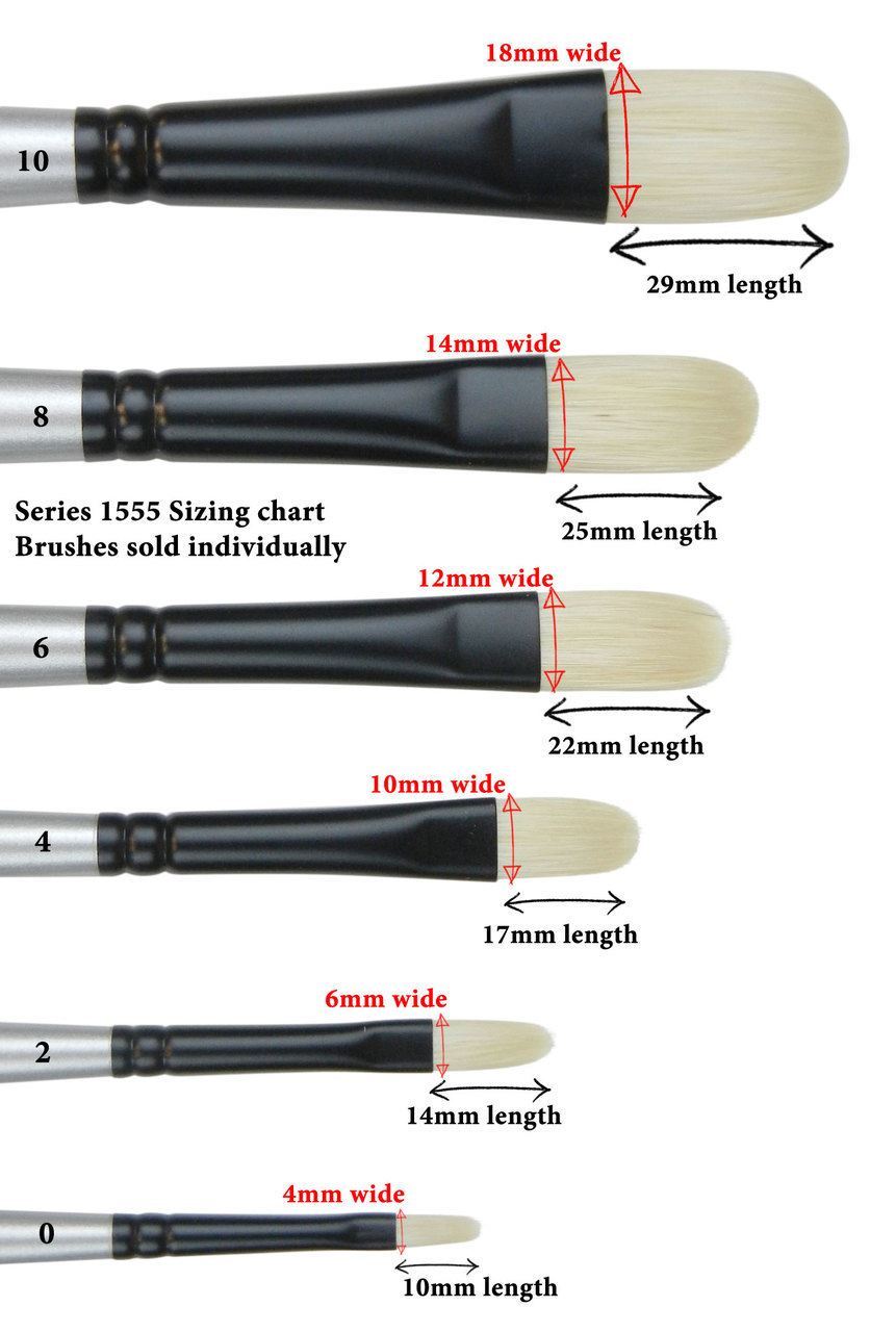 1555 Chungking White Hog Bristle Filberts