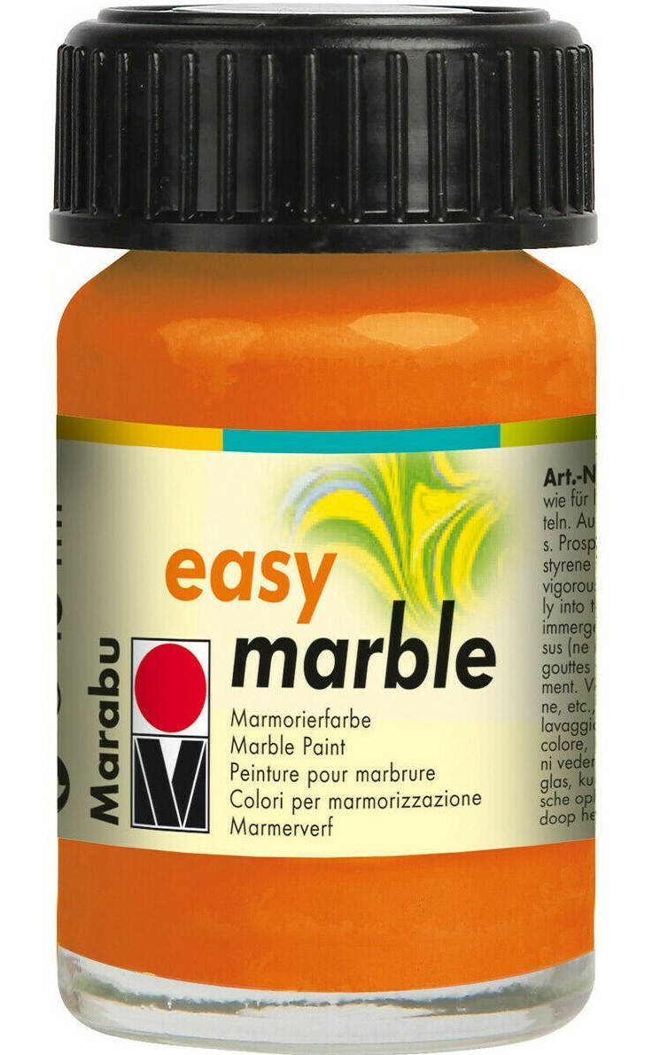 Marabu Orange Easy Marble Paint 013 Color 15 ml