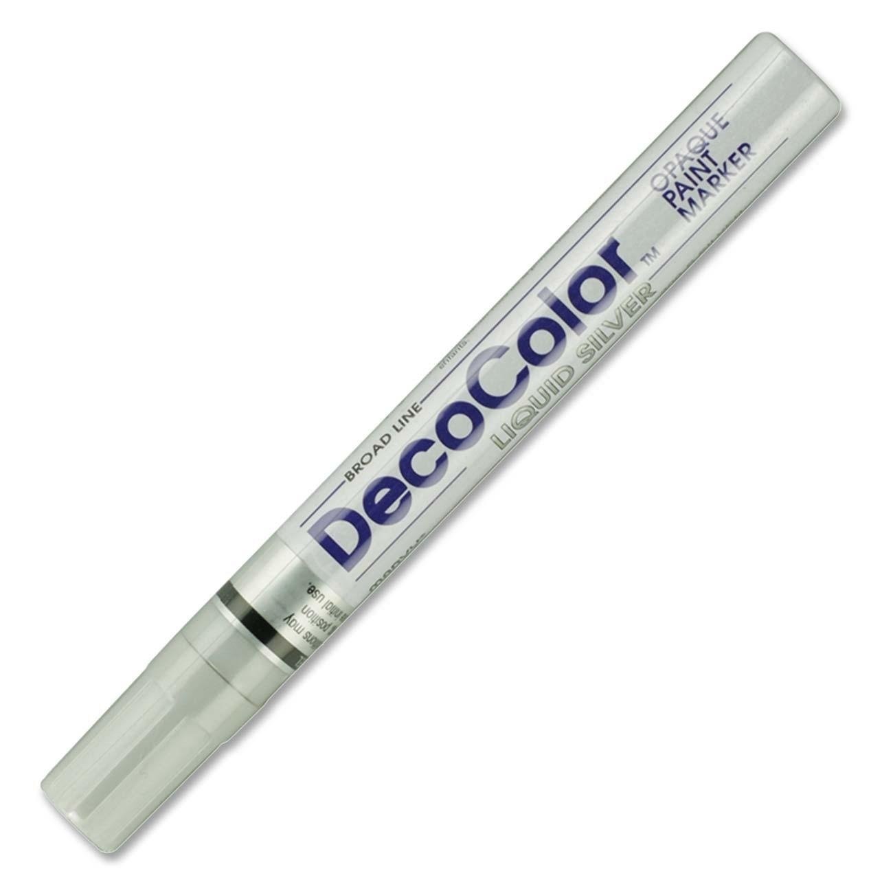 Decocolor Broad Point Paint Markers (UCH300SSLV), Silver, 1 Count (Pack of 1)