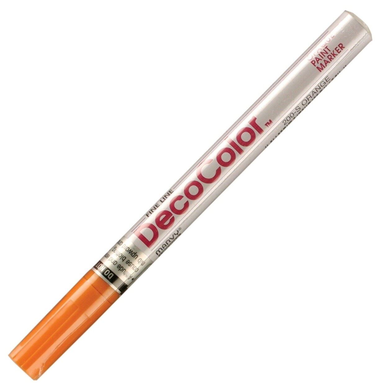 200-7 Marvy DecoColor Opaque Paint Marker, Fine Tip, Orange, Pack of 1