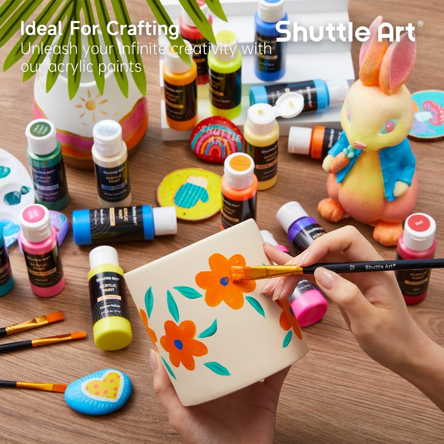 Ultimate Acrylic Paint Collection – 100 Colors, Non-Toxic, Waterproof & Safe