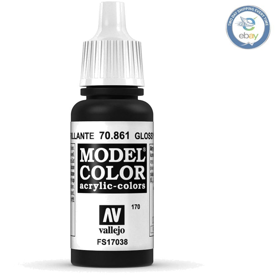 High Pigment Glossy Black Watercolor Paint (17ml) – Perfect for Detail Work