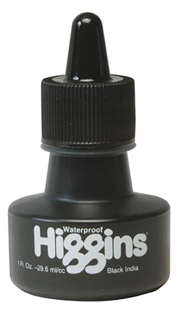 Waterproof Black India Ink 1 Oz.