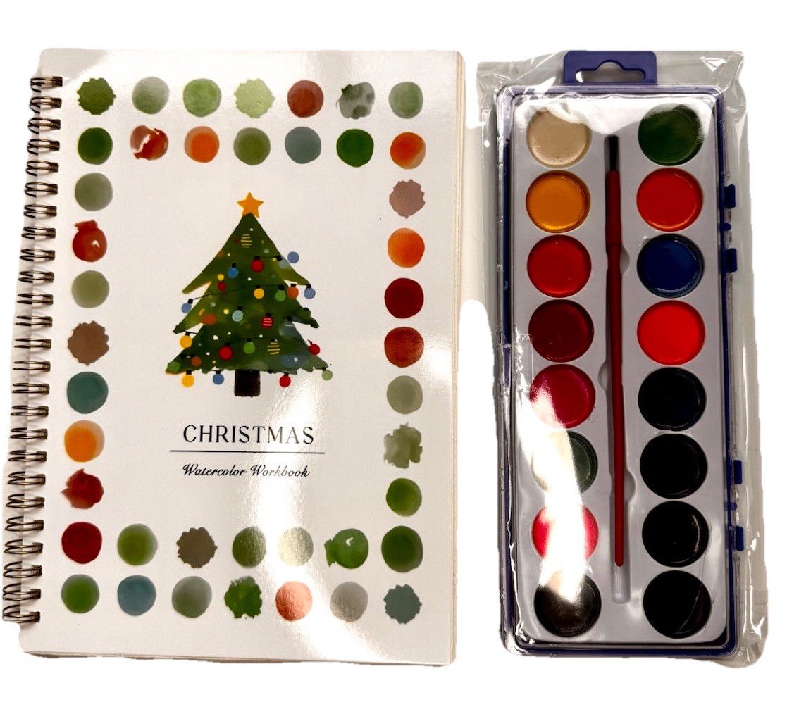 Watercolor Workbook with Paints Tree Theme Craft Beginner Painting Kit NEW