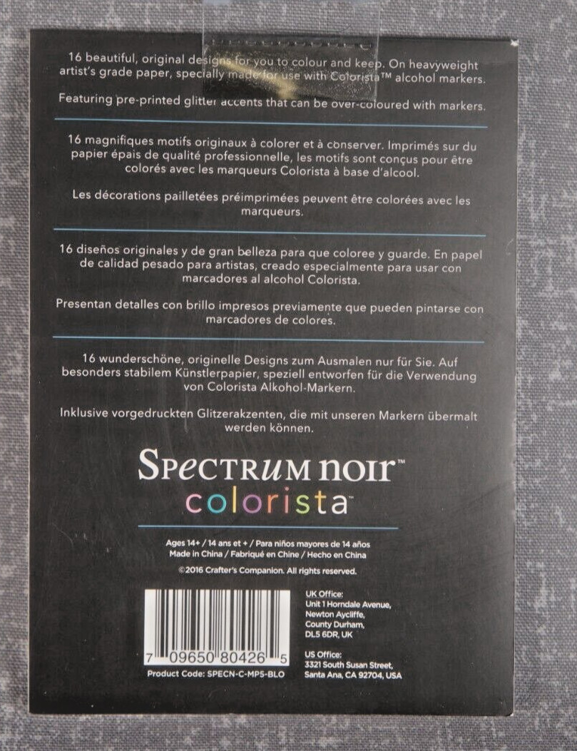 Spectrum Noir Colorista “In Full Bloom” Premium Marker Pad 7″ x 5″ 12 Different
