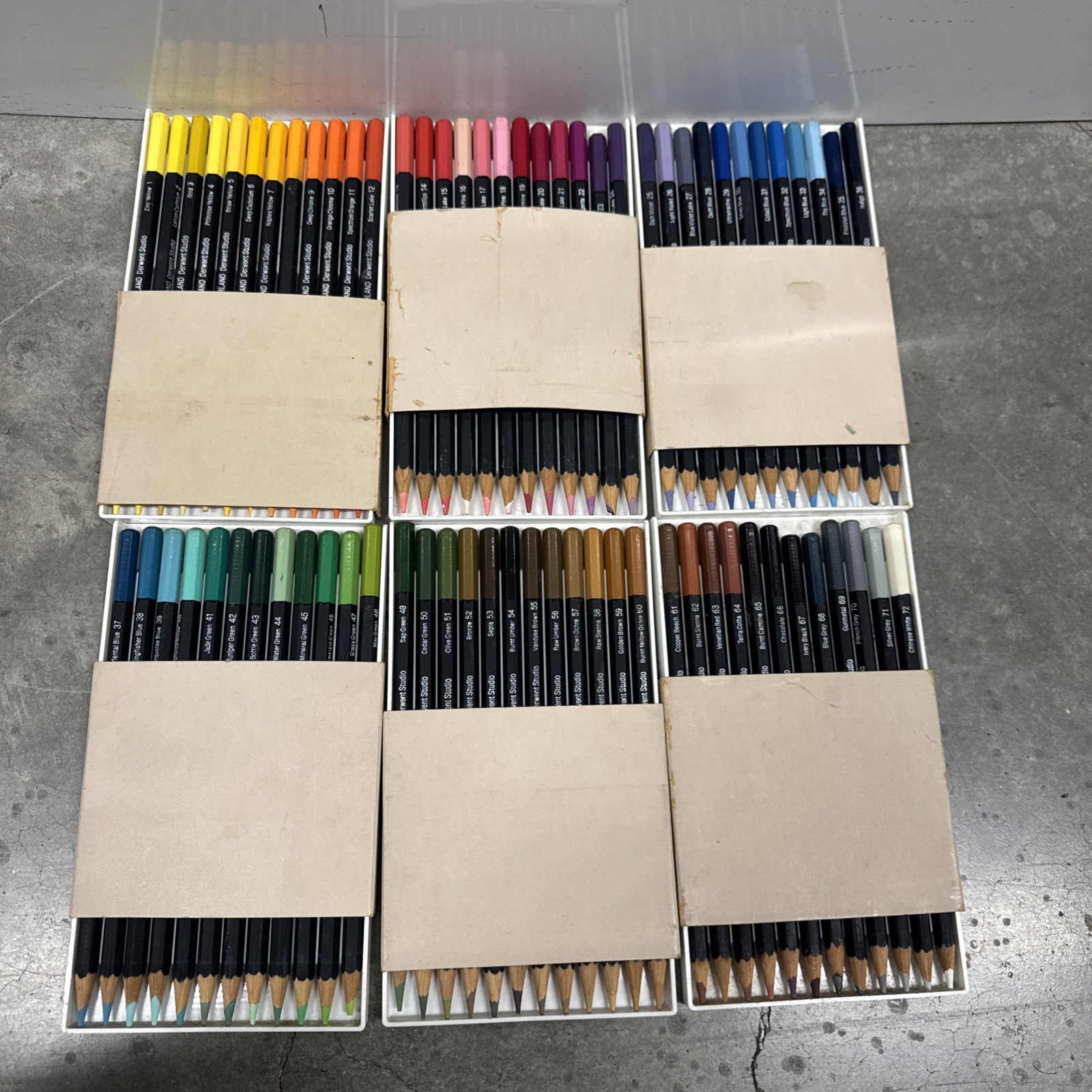 Vintage Derwent Studio Color Pencils Set of 72 Rexel Cumberland Mostly New