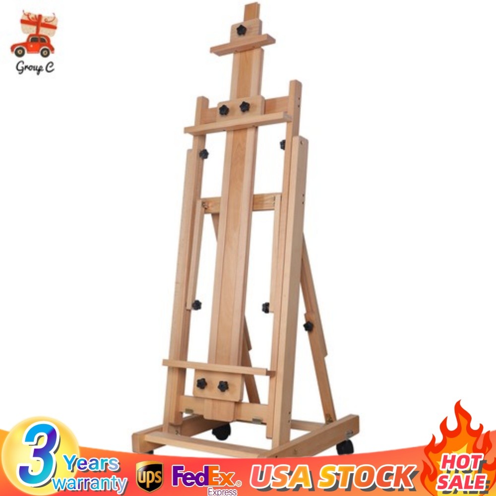 HeavyDuty Studio Artist Easel Large H-Frame Wood Painting Art Easel Standing !