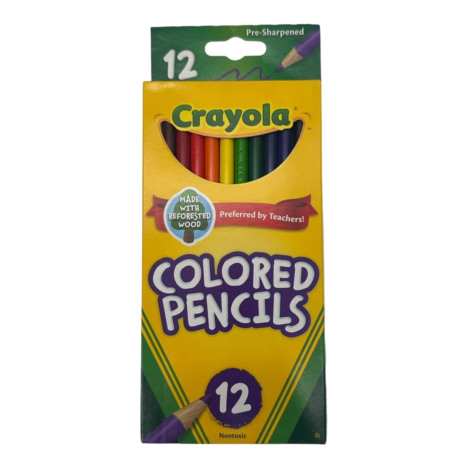 Crayola Colored Pencils, 12 Count (24 Packs) = 288 Total, Colored Pencil Set NEW