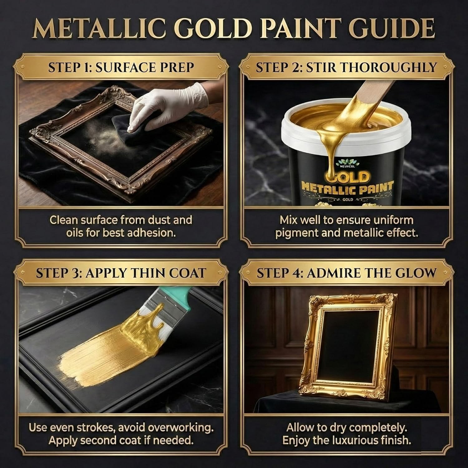 Versatile Gold Leaf Paint Alternative
