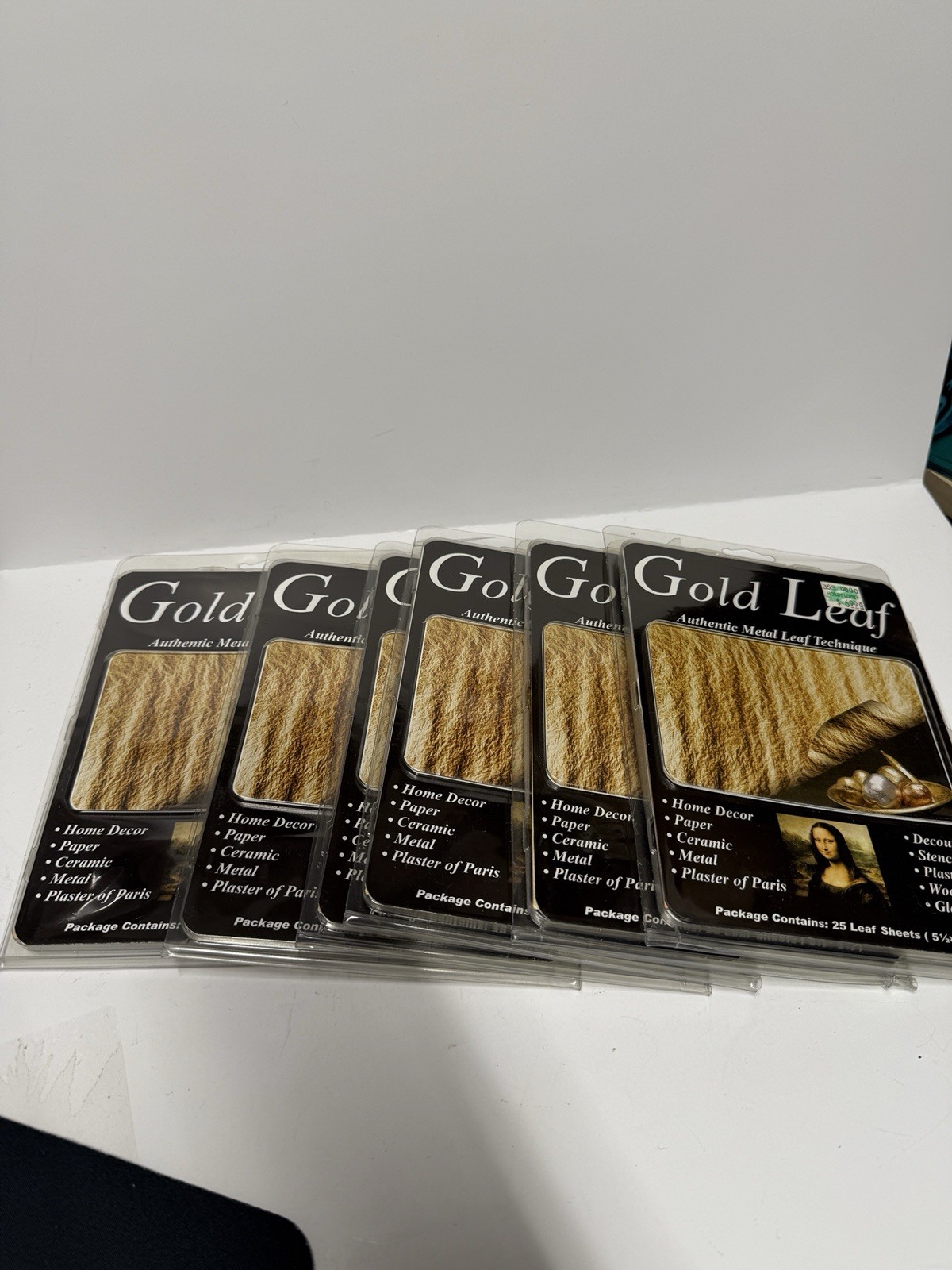 Mona Lisa Gold & Copper Leaf Sheets 25 Ct (5.5” X 5.5”) Metal Leaf Gilding Lot