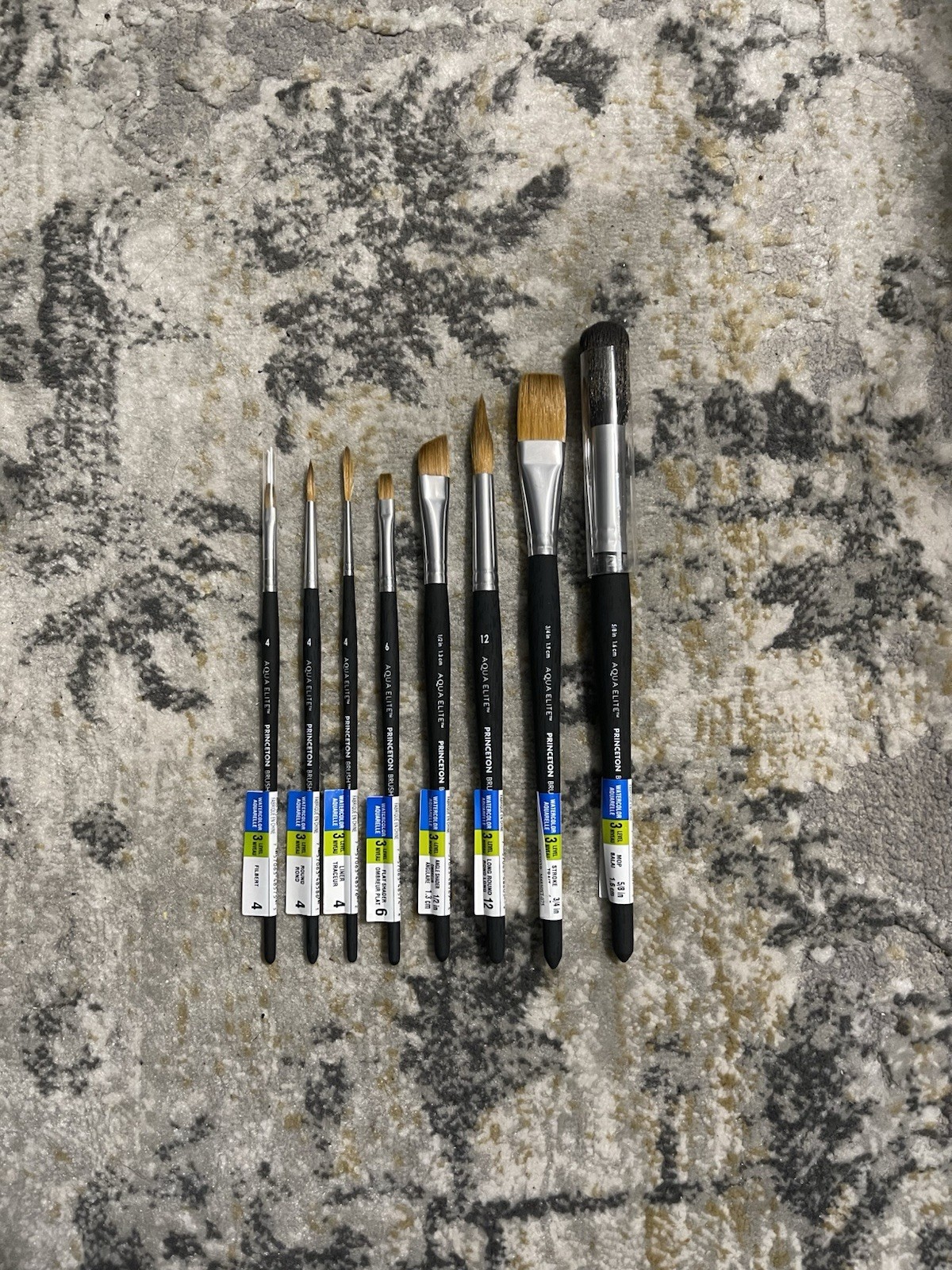 Princeton: Aqua Elite Series – Synthetic Watercolor Paint Brush Bundle #3 (8)