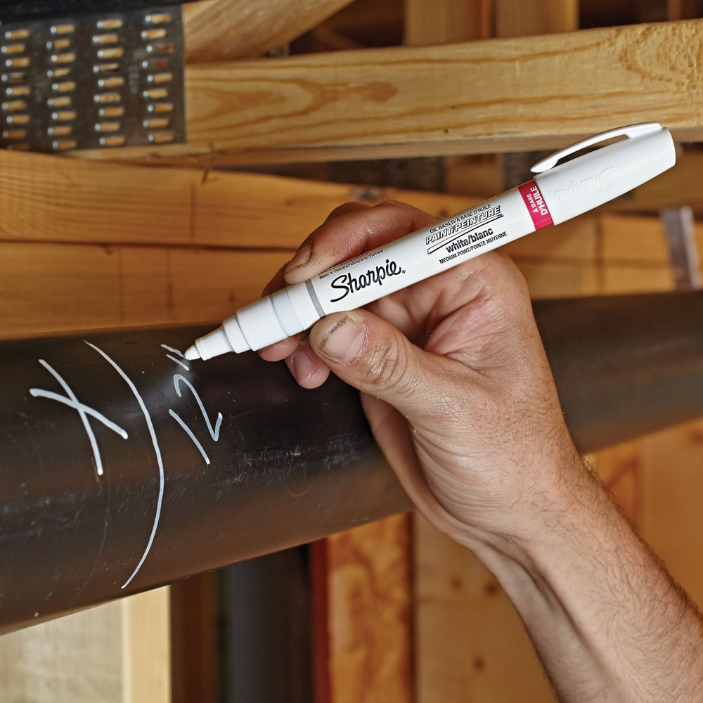 Waterproof Medium Point White Paint Marker Art Pen Sharpie Oil-Based Long Lastin