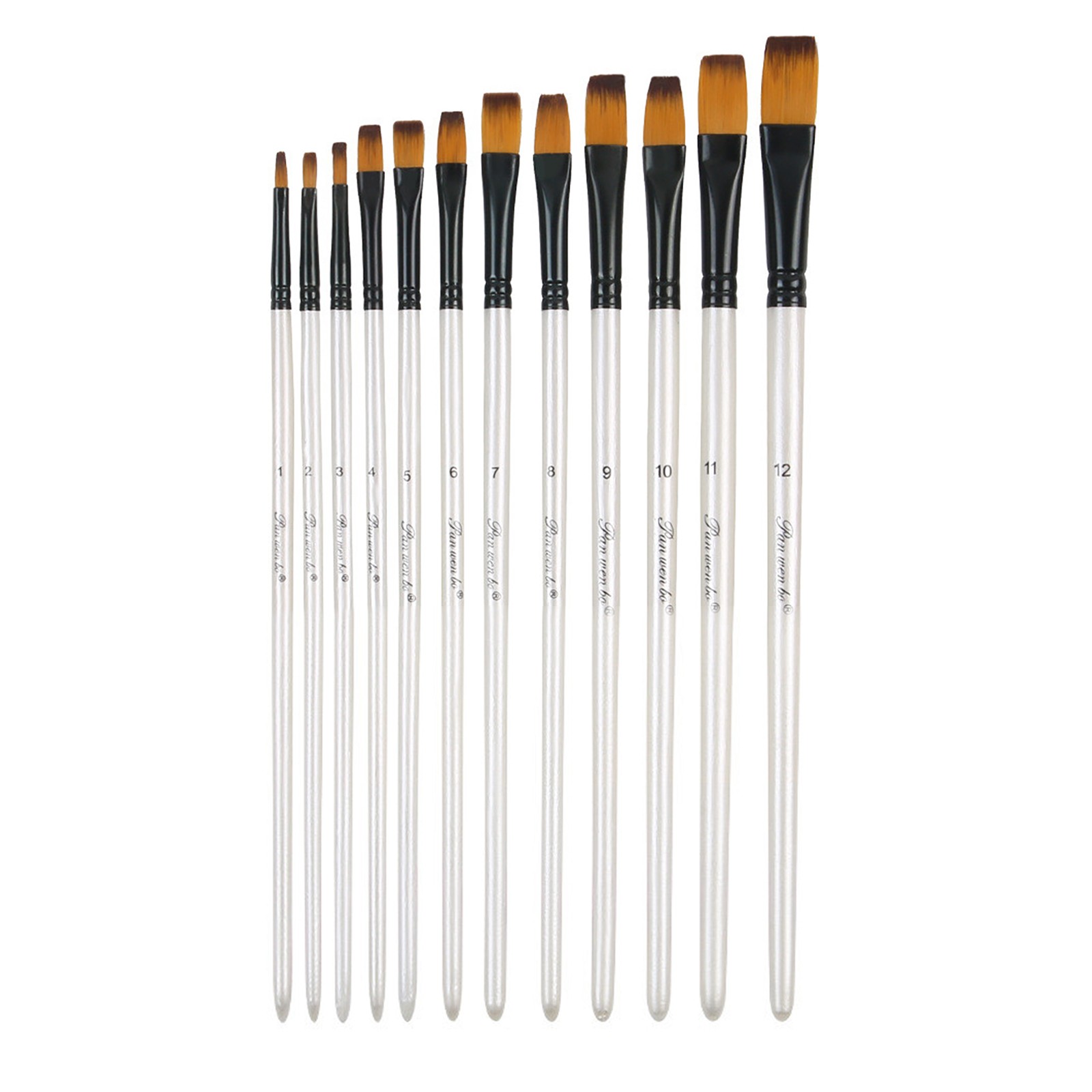 12PCS Artist Paint Brushes For Acrylic Oil Watercolour Painting Crafts Art Model