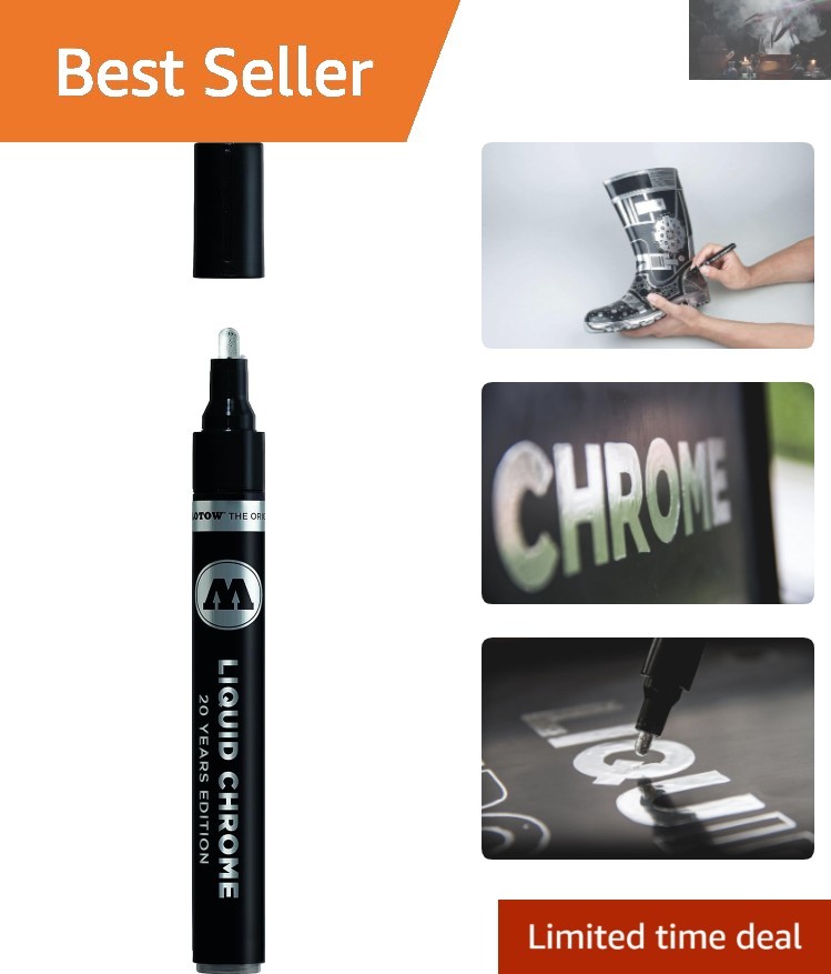 High-Gloss Chrome Alcohol Paint Marker, 4mm – Refillable for Endless Creativity
