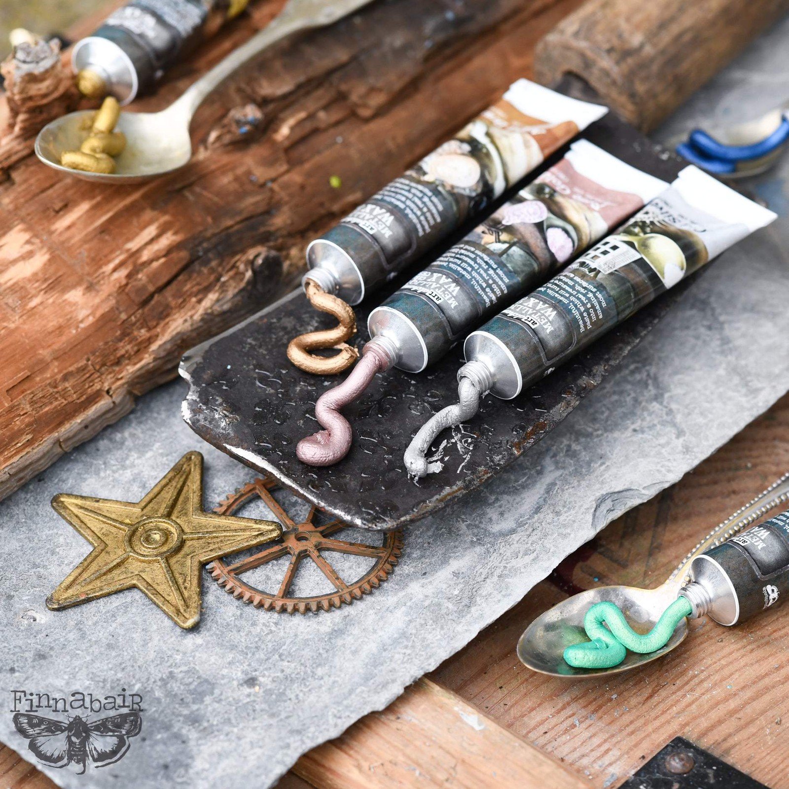 Patina Blue | Matte Wax | Gilding Wax | Finnabair | Redesign with Prima
