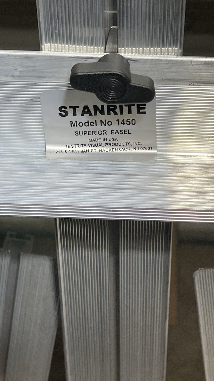 Vintage Stanrite #1450 Jumbo Superior Canvas Easel Sturdy Aluminum Made In USA
