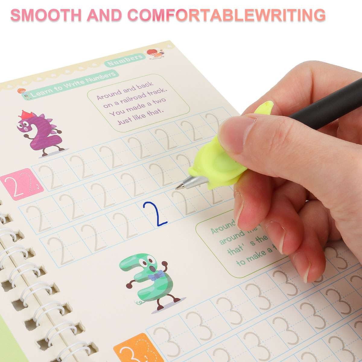 32Pcs Magic Practice Copybook Groove Children Reusable English Writing Book kids