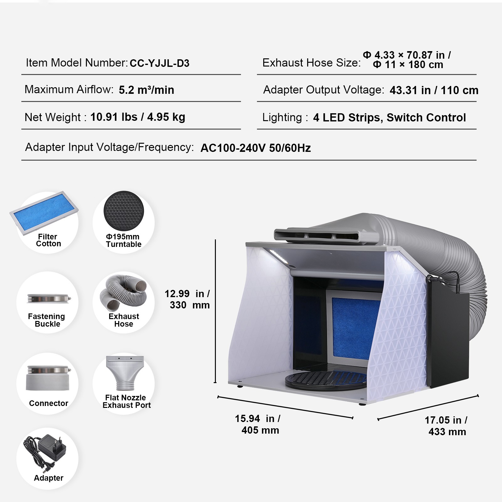 VEVOR Airbrush Spray Booth Portable Hobby Airbrush Paint Spray Booth Dual Fans