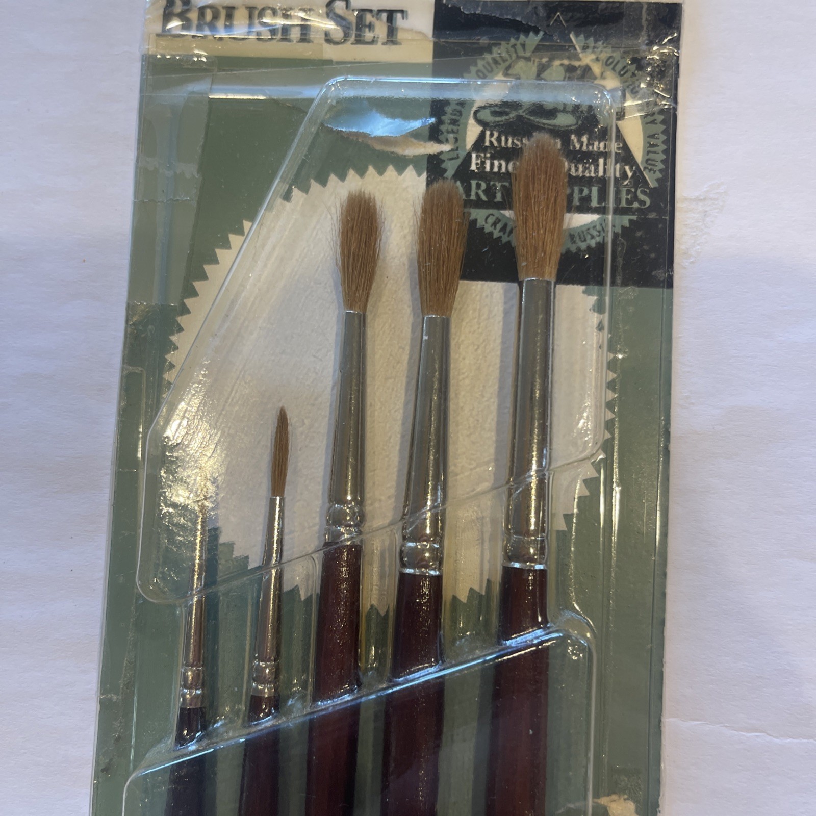 Yarka Kolinsky Sable Artist Brush Set Of 5 Sizes 1,2,3,4,5