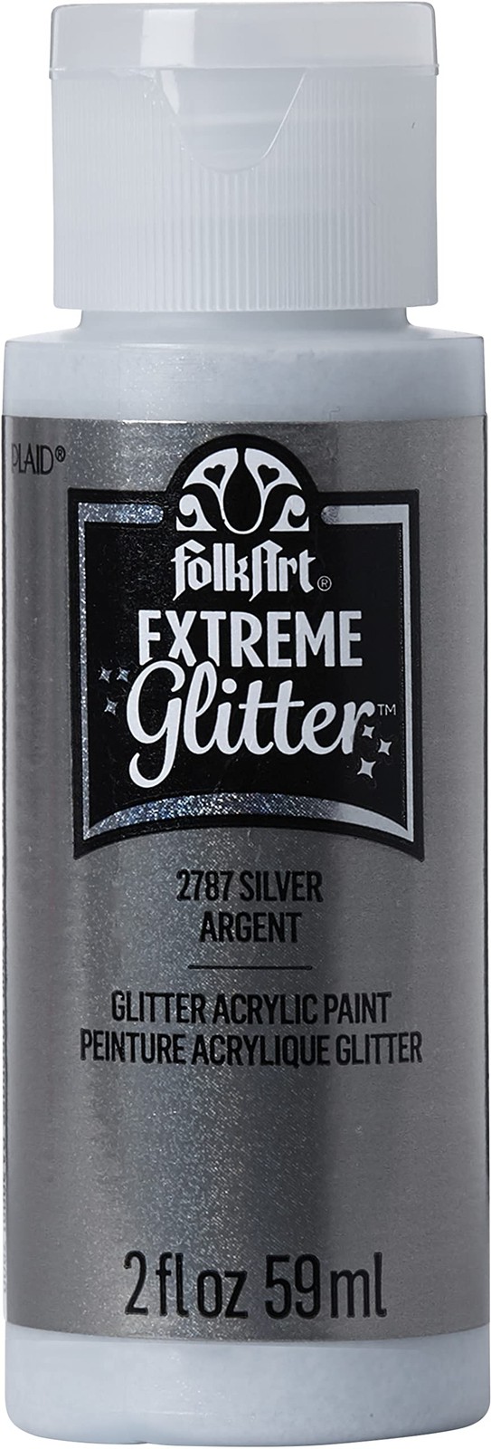 Acrylic Paint Extreme Glitter Assorted Colors Silver 2 oz 2787