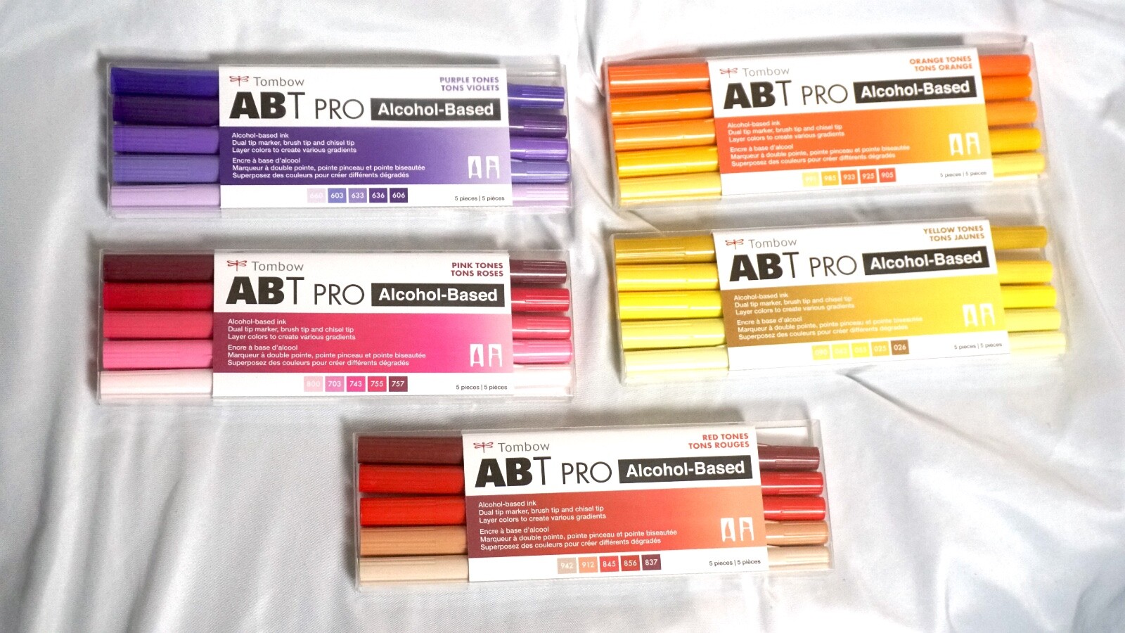Tombow ABT Pro Dual Tip Markers 5 pcs – Lot of 5 Sets – New