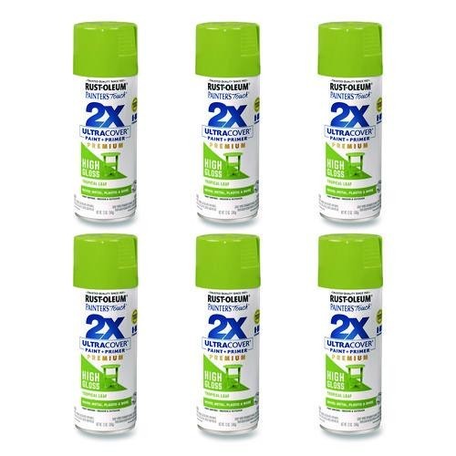 Rust-Oleum 2X Ultra Cover Spray Paint, High Gloss Tropical Leaf, 12 oz Can, 6/CT