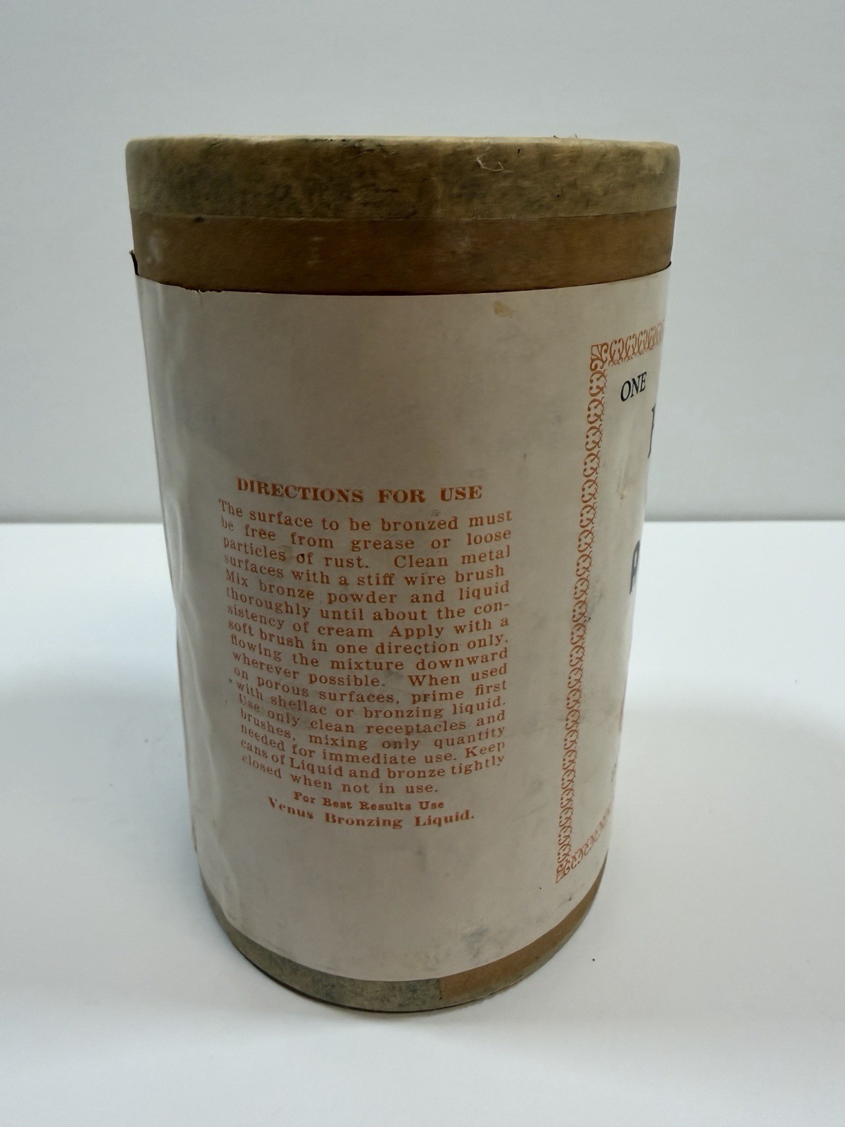 VINTAGE UNITED STATES BRONZE PWDR WORKS Helius Aluminum 1 LB Sealed Cardboard
