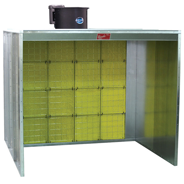Paasche 8’W x 8’H Walk-In Paint Booth (1 or 3 Phase Motor) -Made in USA (NEW)