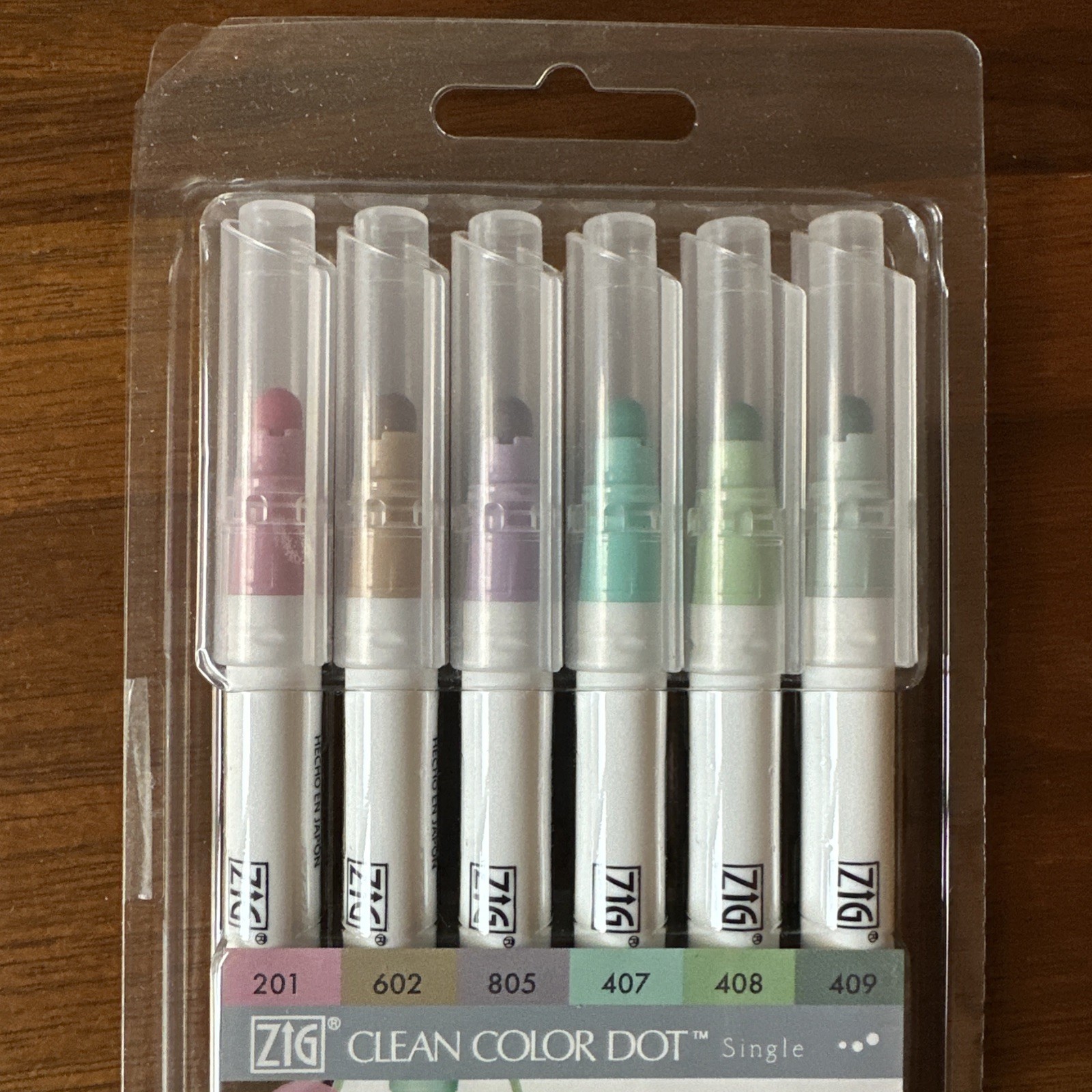 CLEAN COLOR DOT Single Mild Smoky 6 colors set, Flexible dot marker US seller