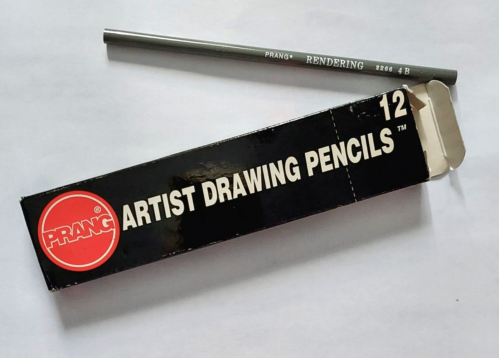 Prang Artist Box of Drawing Pencils 12 New Old Stock 4B Dixon Ticonderoga Co. H