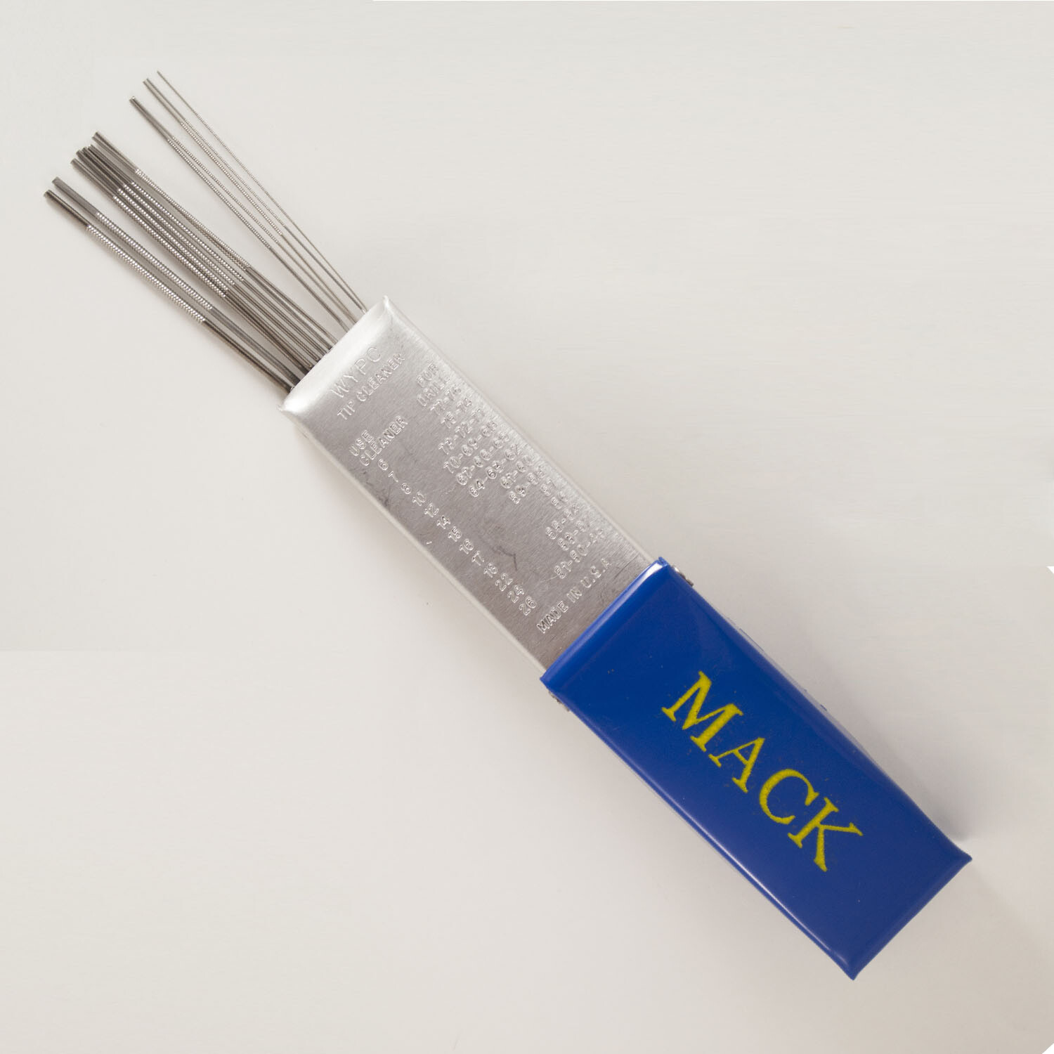 Mack 1230 Blue Metal Box with 13 Tip Cleaners for Spray Gun & Airbrush Cleaning