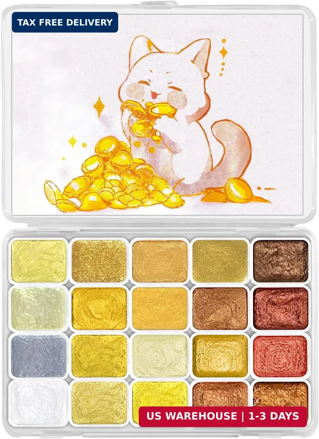 Mini Glitter Watercolor Paint Set, 20 Colors Shimmer Metallic Watercolour Pai…