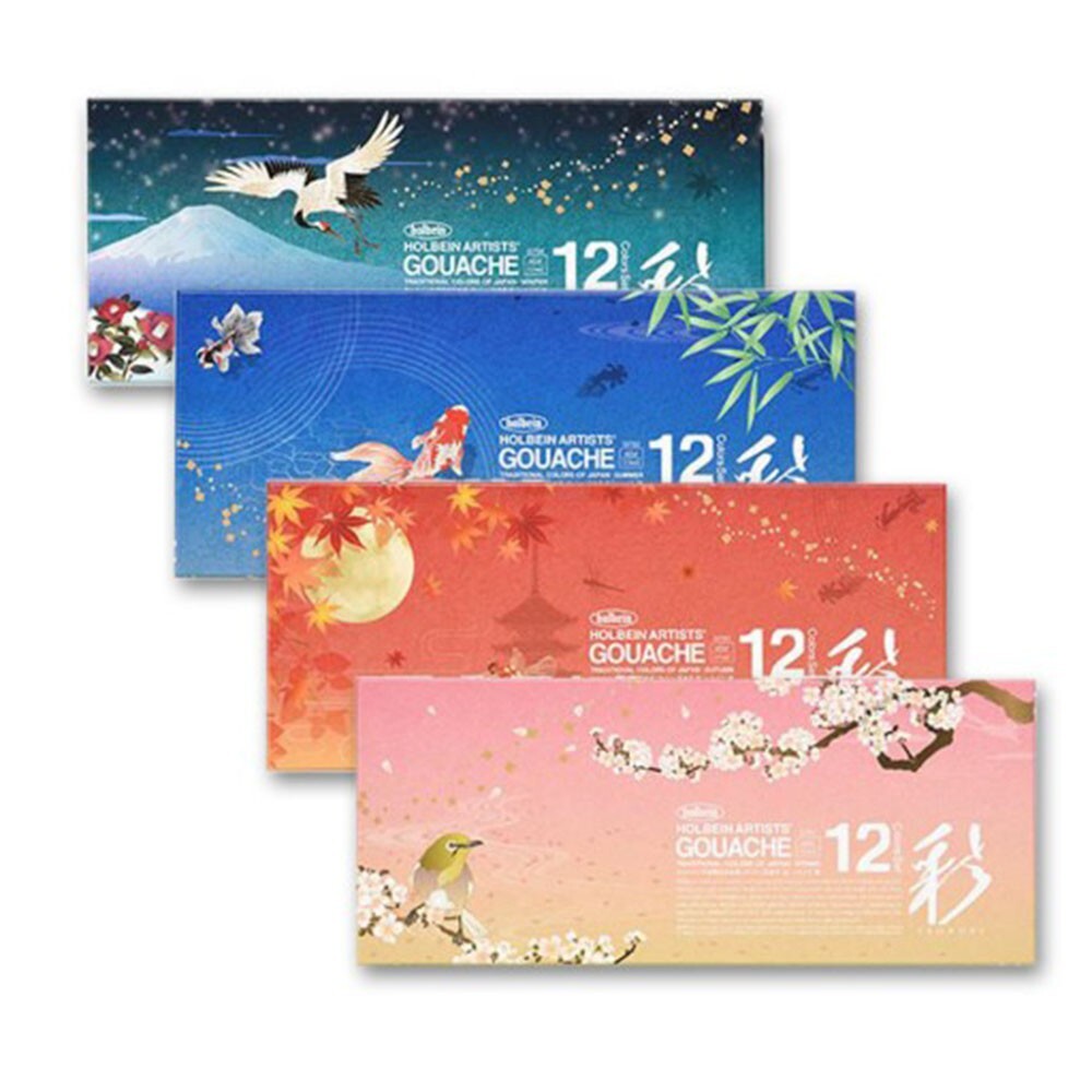 Holbein Irodori Artist Gouache Set of 12 Colors of Four Seasons – FedEx Shipping
