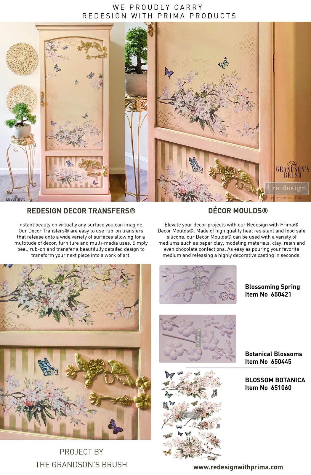 Blossom Botanica | Décor Furniture Transfers | Redesign with Prima