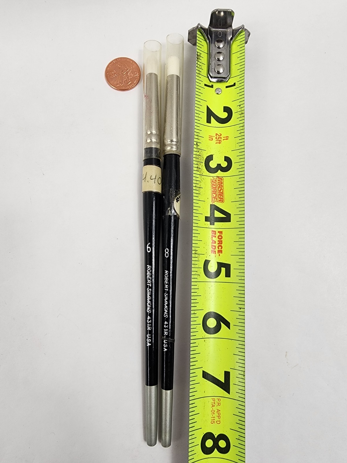 Lot Of 2 Robert Simmons Paint Brushes – Fabric Master Round Scrubber Size 6 & 8