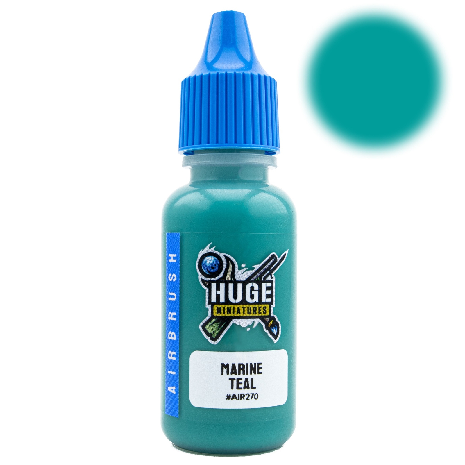 Huge Miniatures Airbrush Paint, Marine Teal Acrylic Model Color – 17ml Bottle