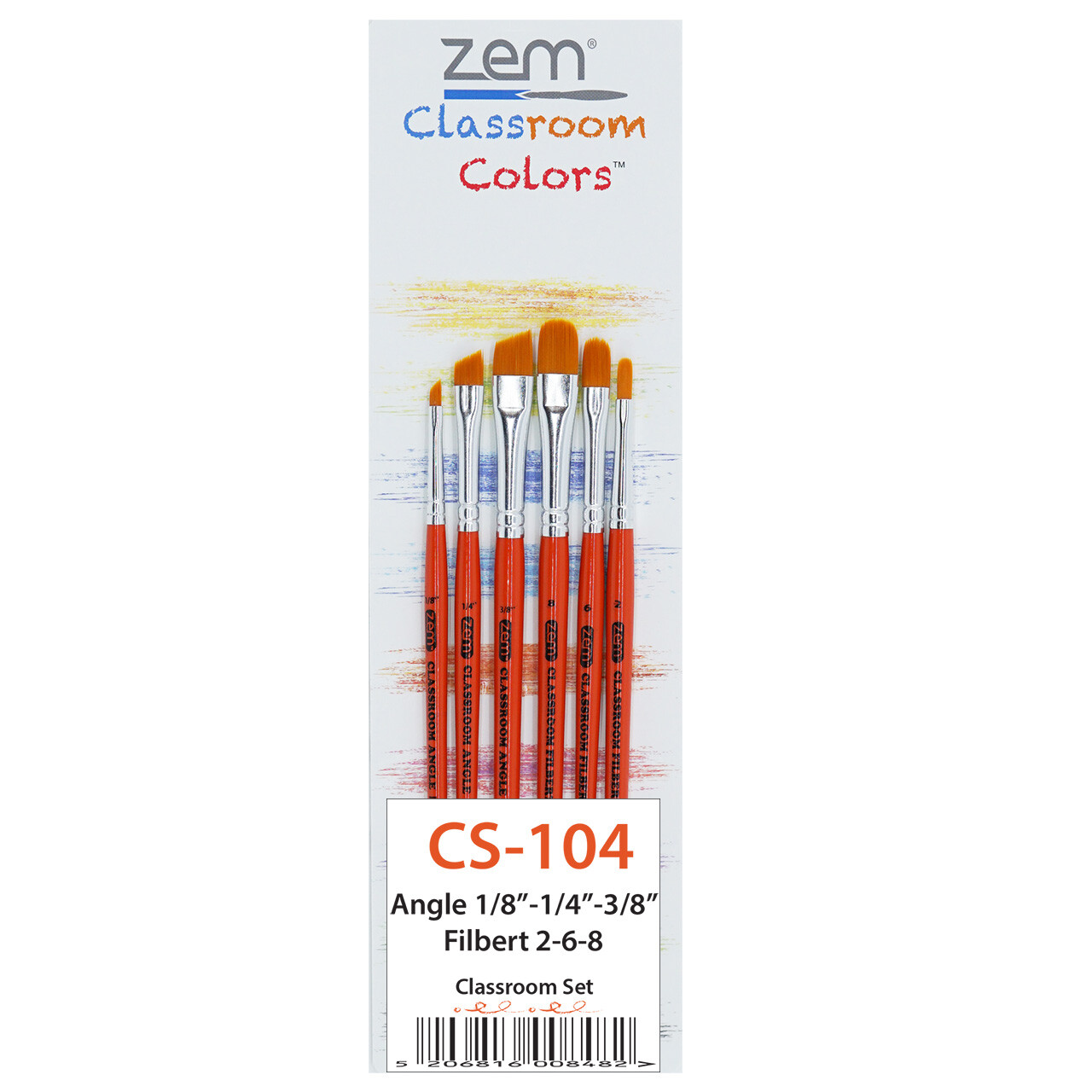 ZEM Classroom Colors Economy Artist Brush Sets 6 Types