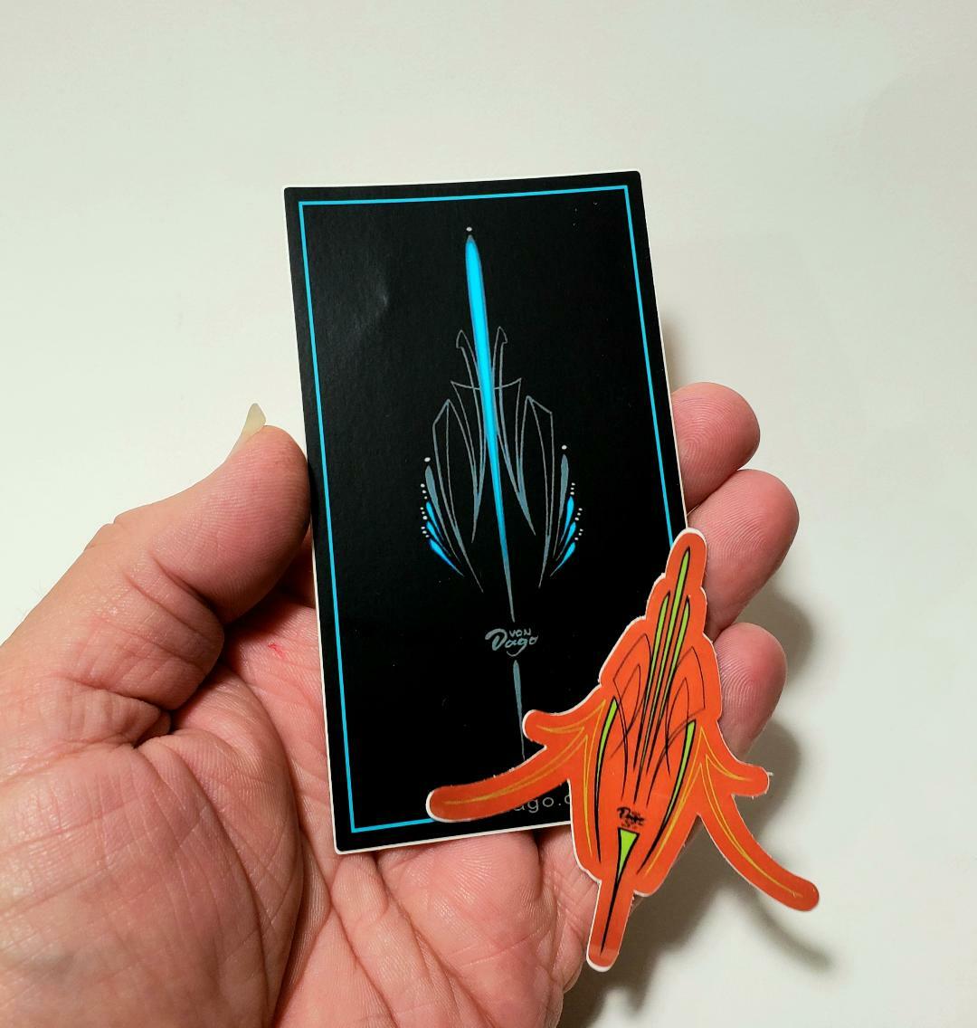 TWO STICKER SET of Hand Pinstripes by Von Dago – Premium Quality