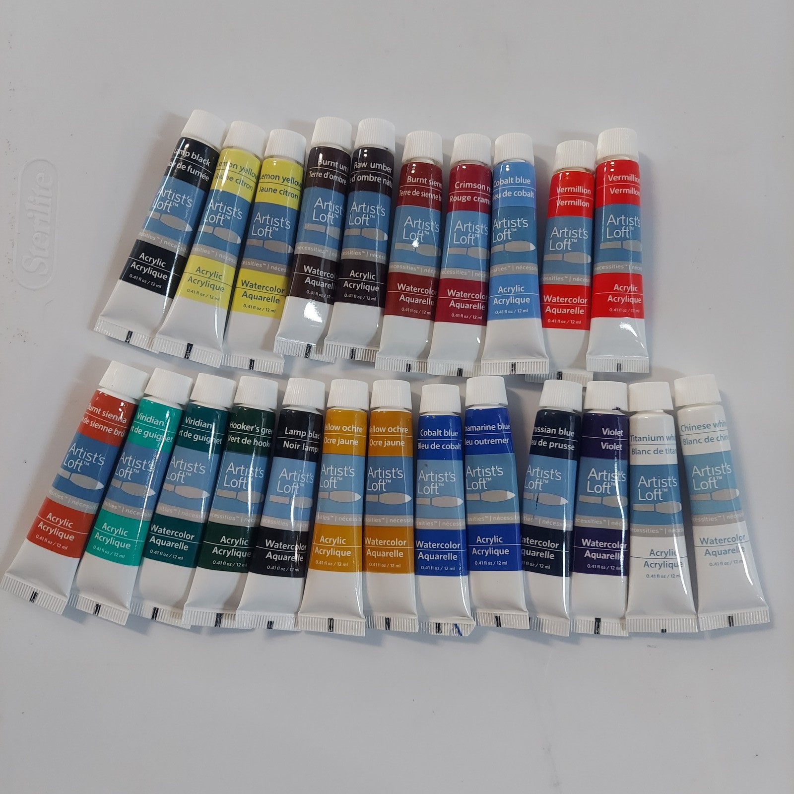 Artist’s Loft Acrylic & Watercolor Paint Set 23 Tube Mixed Media Collection 12ml