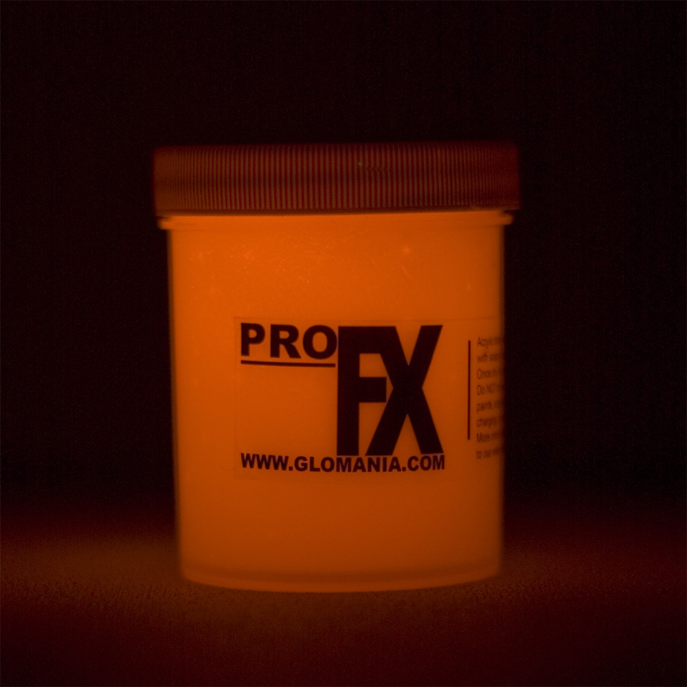 RED GLOW in the DARK Daytime Visible & UV Reactive Paint 4oz-8oz