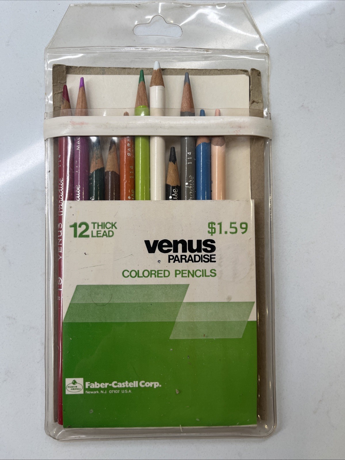 11 Vintage Faber-Castell Corp. Venus Paradise Colored Pencils USA Thick Lead