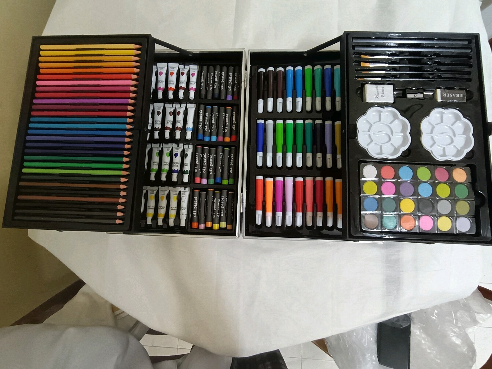 Unicorn Art Set 145 pcs/ Set For Kids /Drawing/age3+/Carry Case/blue/Spiderman
