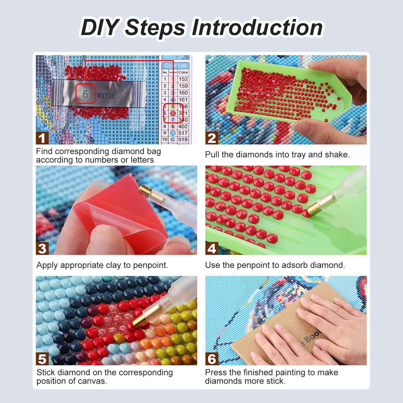 Cow Diamond Art Kits for Adults – Round Diamond Dots Painting Kit, 5D Full Drill