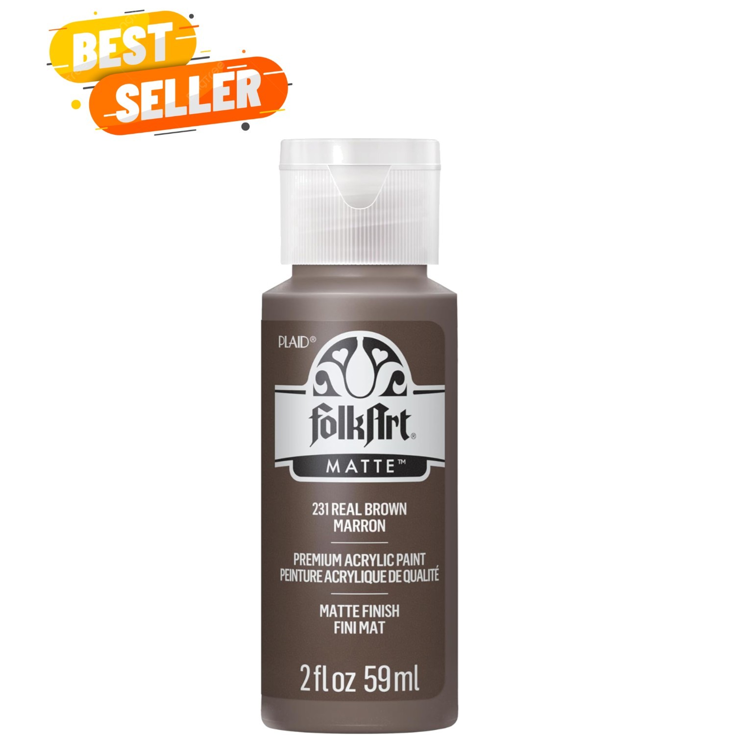 Real Brown Acrylic Paint, 2 Oz – Perfect for Indoor & Outdoor Use