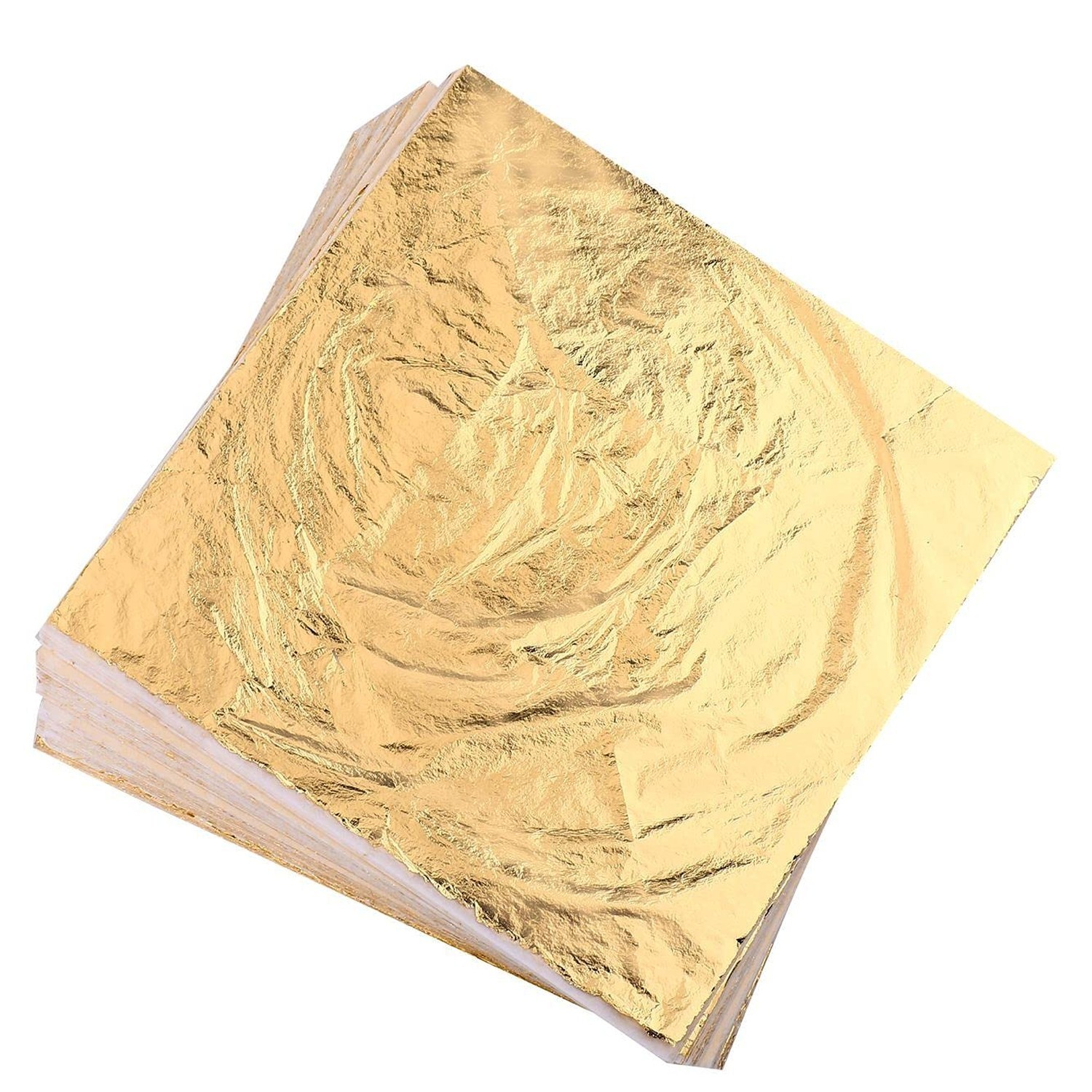 Homepal 100pcs Imitation Gold Leaf for Arts, Gilding Crafting, Painting, Furn…