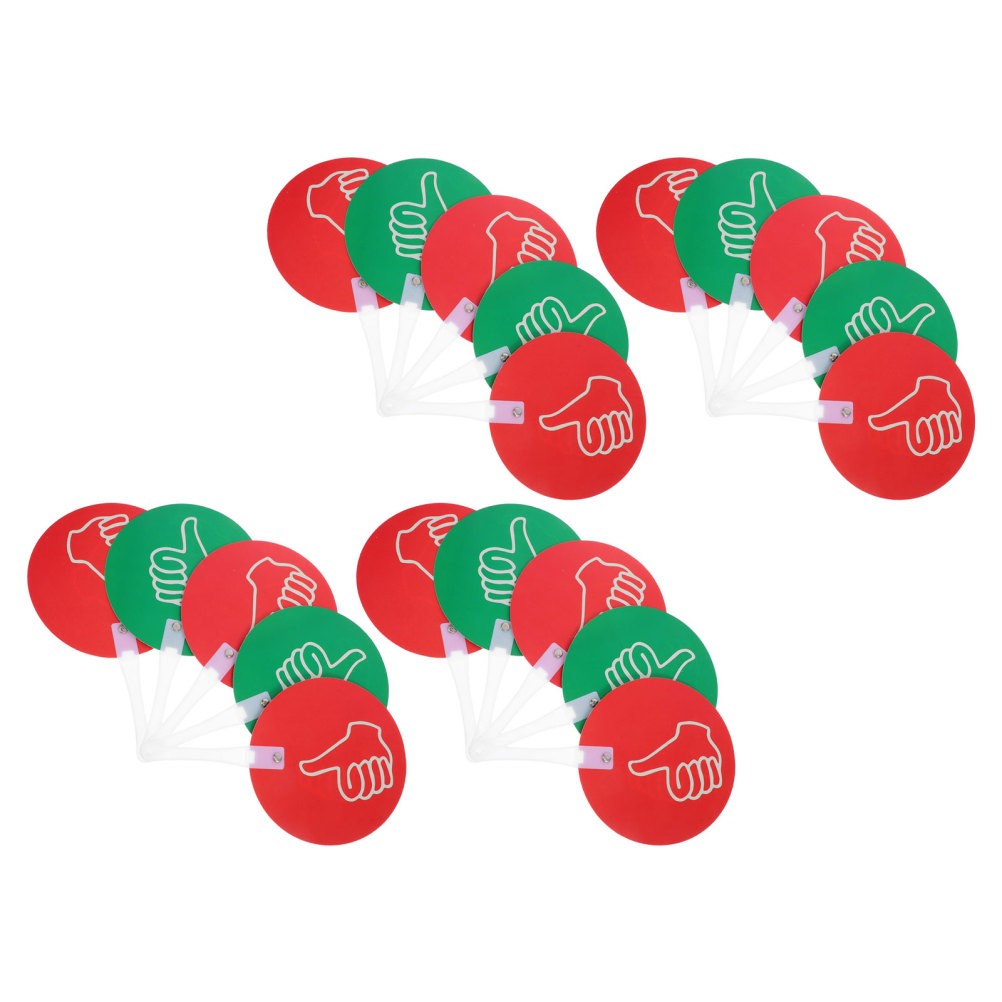 20 Pcs Classroom Interactive Tools Yes No Paddles Answer for Hand Display