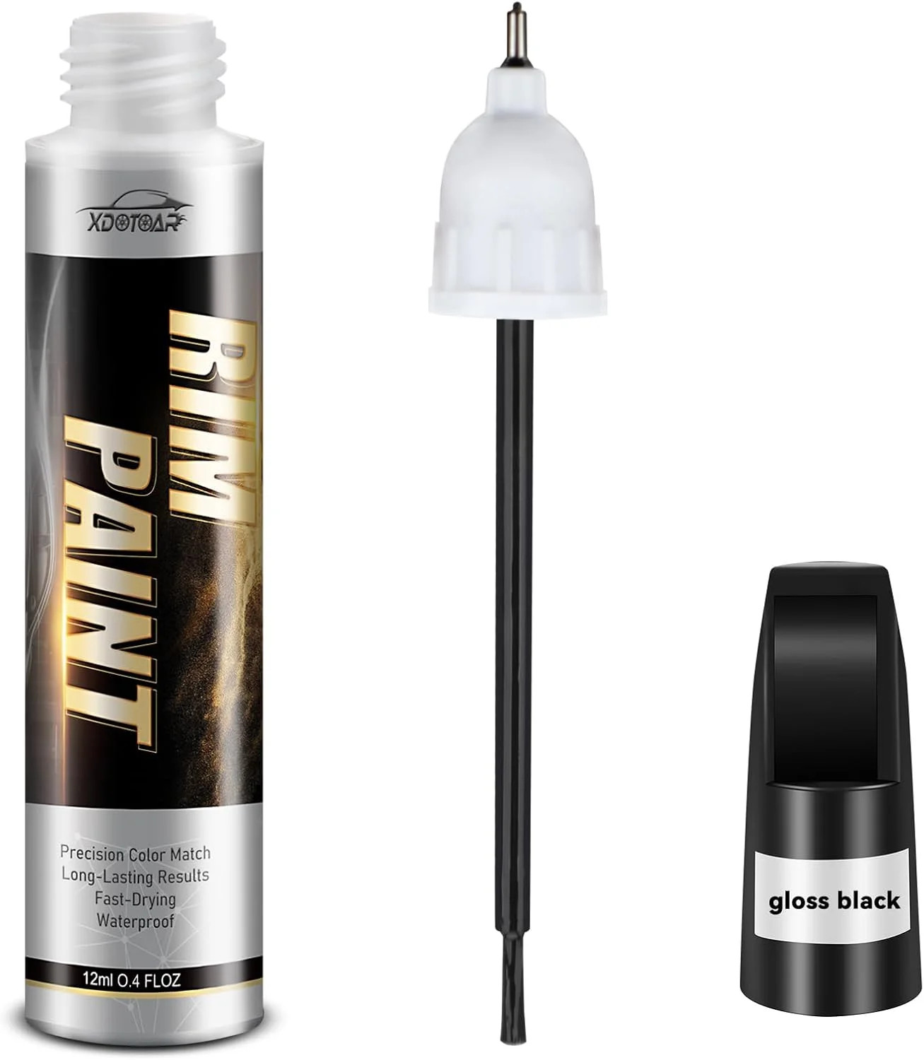 Matte Black Rim Touch Up Paint, Efficient Wheel Paint Pen for Metal, Also Match