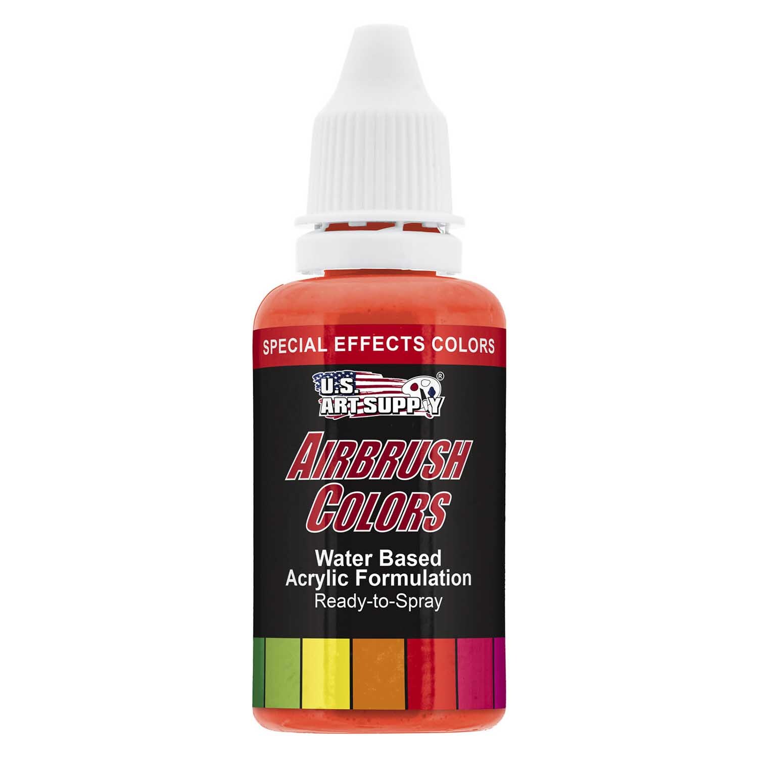 US Art Supply 1-Ounce Special Effects Neon Orange Airbrush Paint
