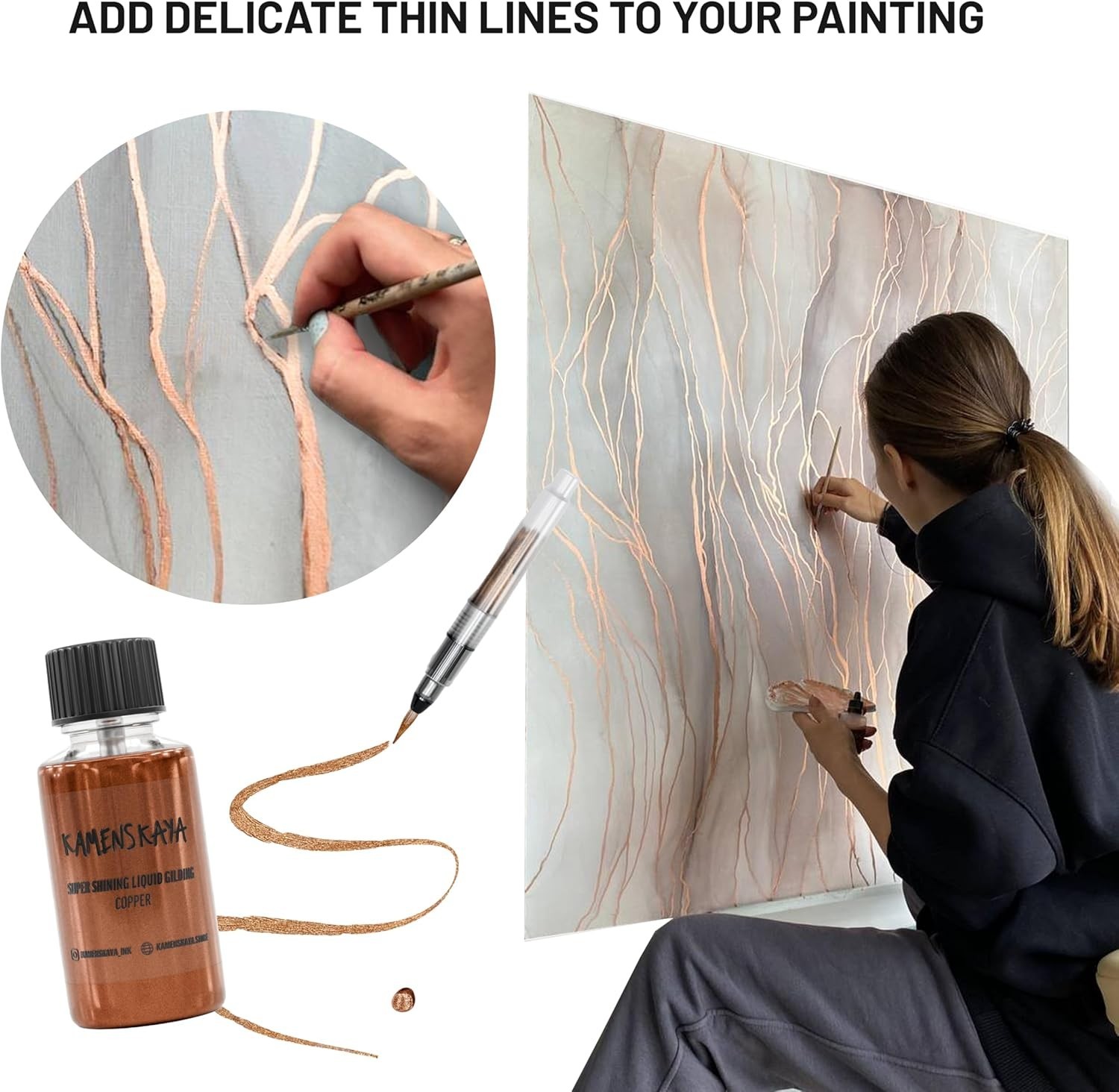 Natural Metallic Copper Paint – Fast Drying 0.68 fl oz, Perfect for Kids’ Crafts